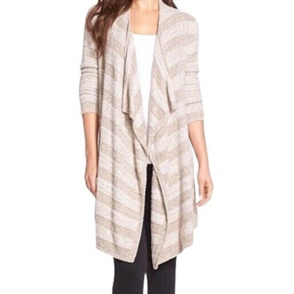 BAREFOOT DREAMS Striped Calypso Wrap Cardigan S/M - Picture 1 of 9